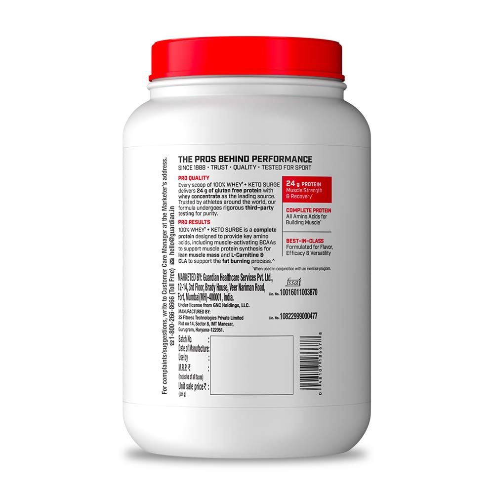 2 - GNC Pro Performance 100% Whey + Keto Surge,  2 lb  Chocolate 
