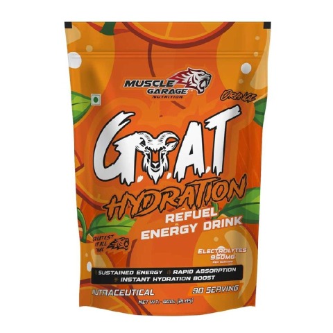 1 - Muscle Garage GOAT Hydration Refuel Energy Drink,  900 g  Orange 