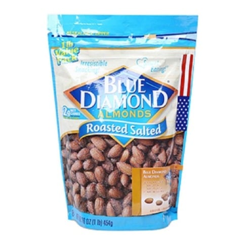 Blue Diamond Almonds,  Roasted Salted  0.454 kg 