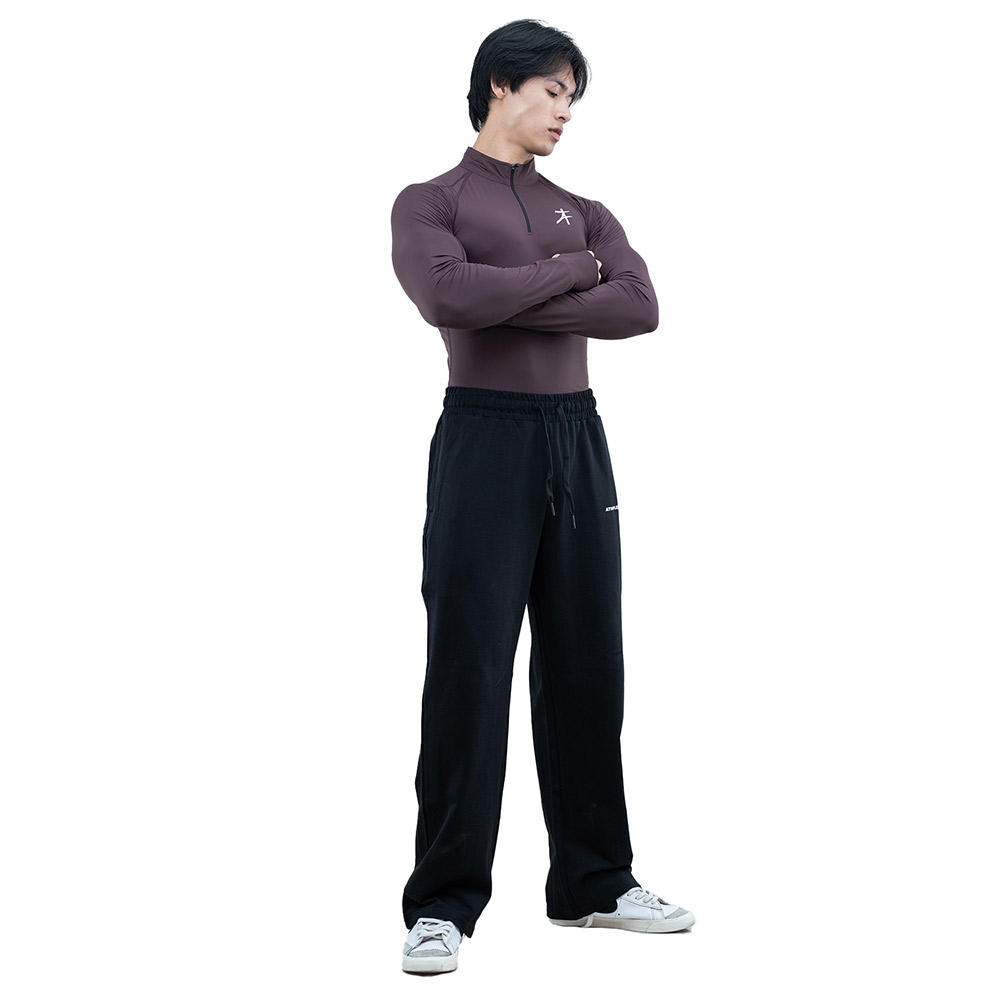 8 - Athflex Men's Compression Fit Hustle Highneck Pullover,  Aubergine  Medium 