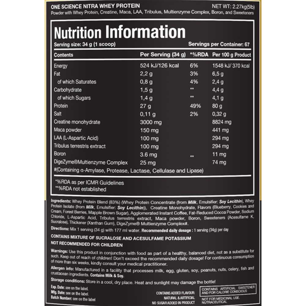 3 - One Science Nitra Whey,  5 lb  Strawberry-White Chocolate 