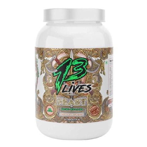 1 - 13 Lives Feast Mass Gainer,  2.2 lb  Chocolate Brownie 