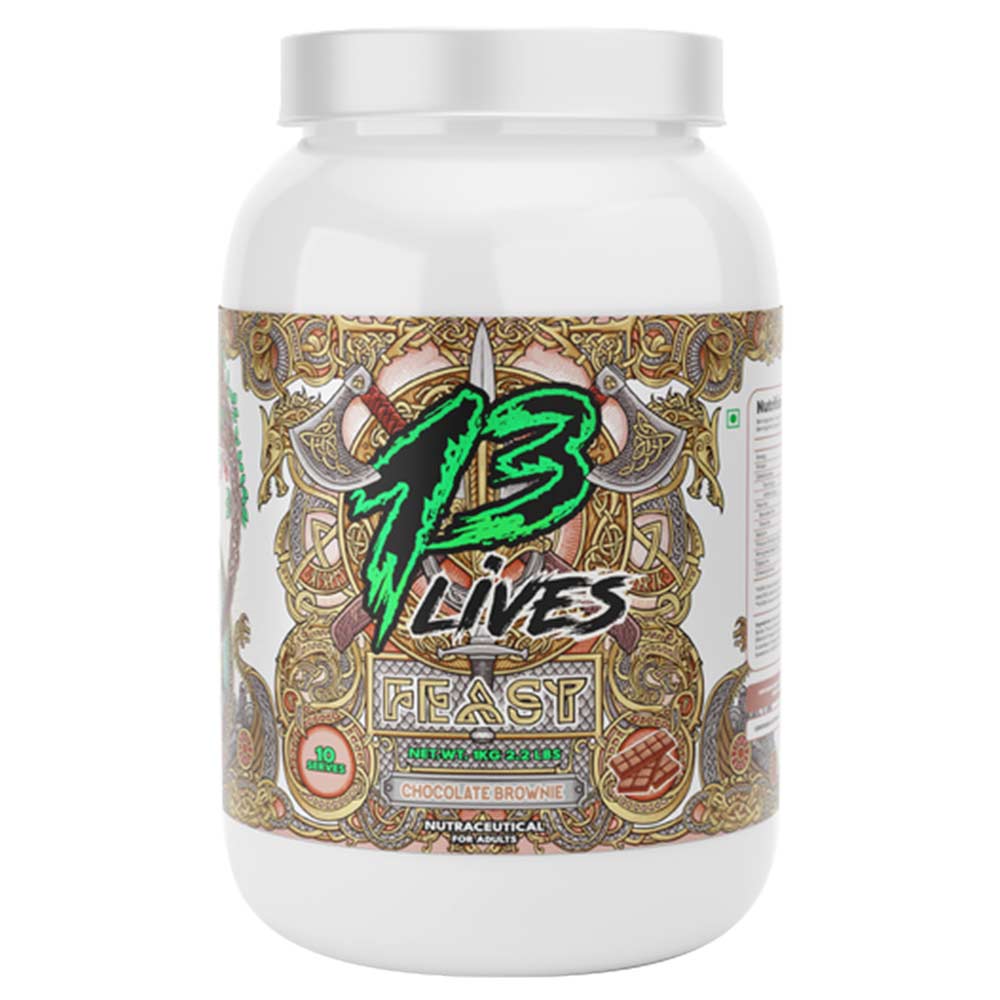 1 - 13 Lives Feast Mass Gainer,  2.2 lb  Chocolate Brownie 