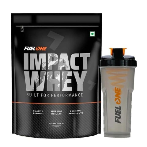 Fuel One Impact Whey Protein 1 kg Chocolate & Shaker Combo