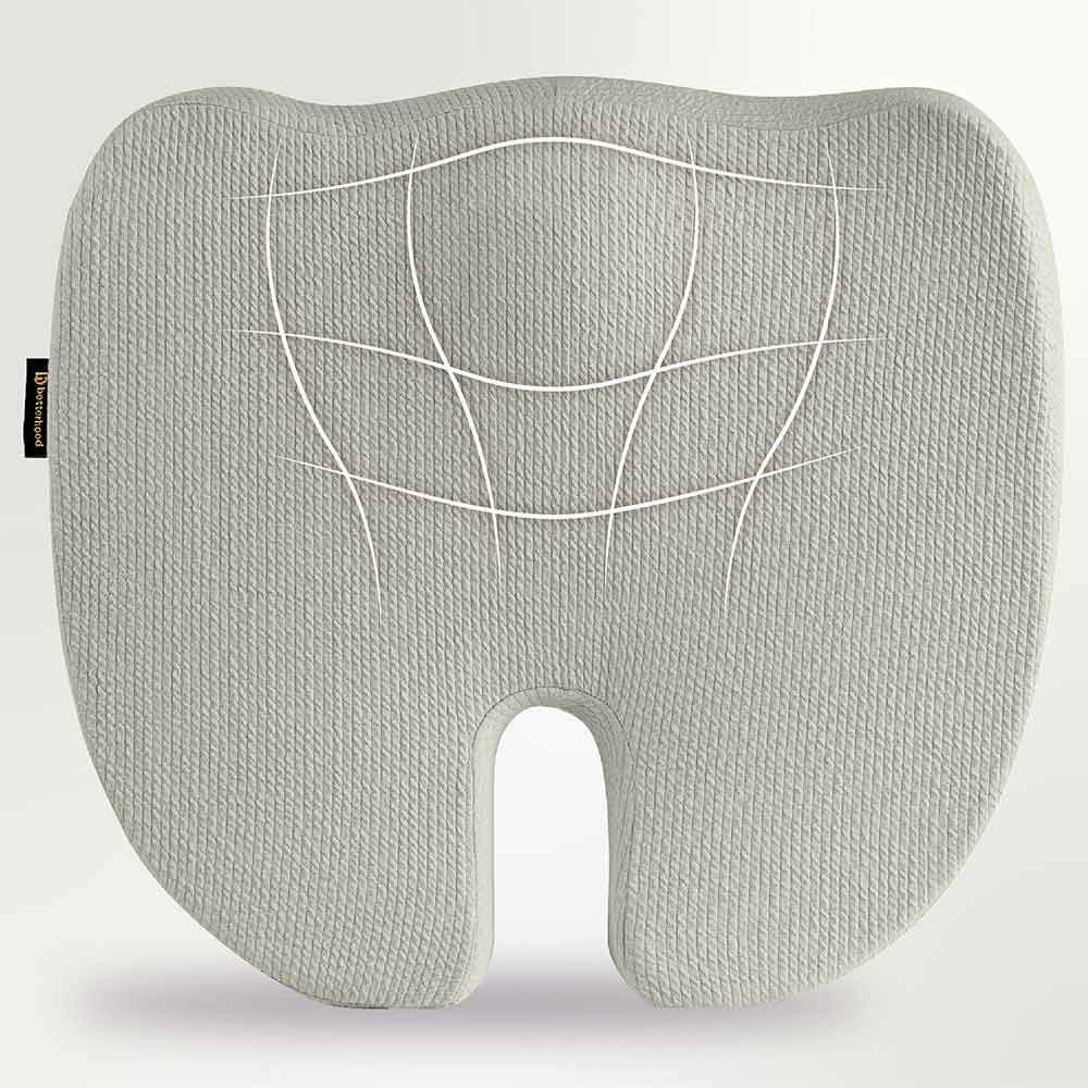 1 - betterhood Coccyx Seat Cushion,  Grey  for Chair 