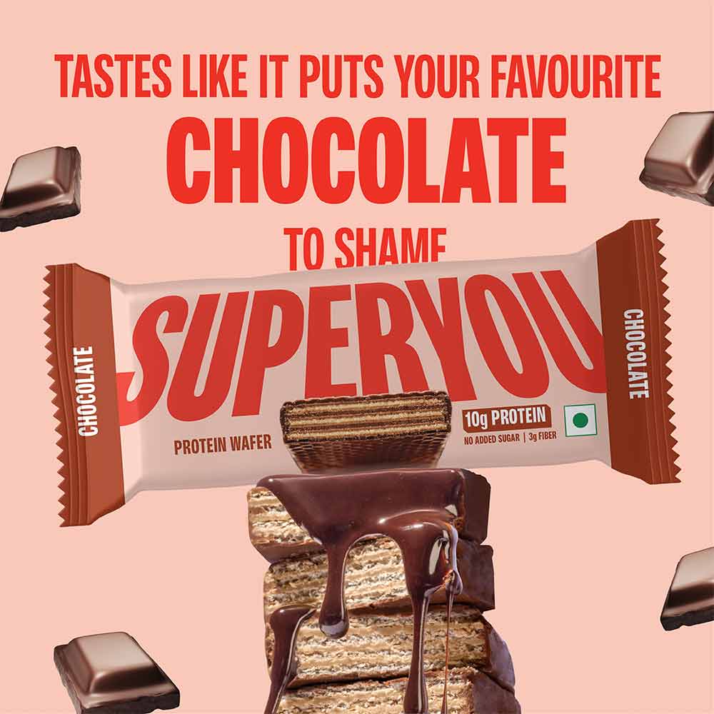3 - Superyou Protein Wafer Bars Combo,  10 bar(s)  Chocolate & Choco Peanut Butter 