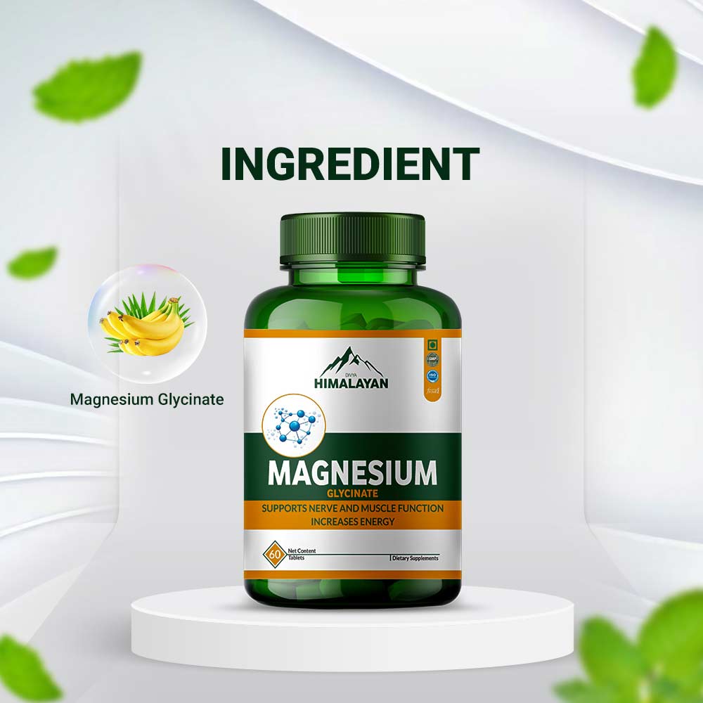 5 - Divya Himalayan Magnesium Glycinate,  Unflavoured  60 tablet(s) 