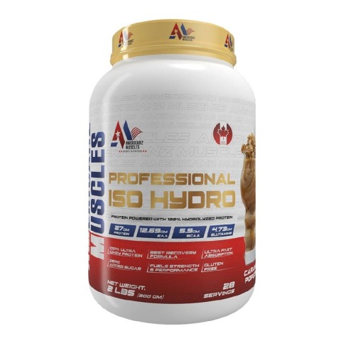 1 - Americanz Muscles Professional Iso Hydro,  2 lb  Caramel Popcorn 