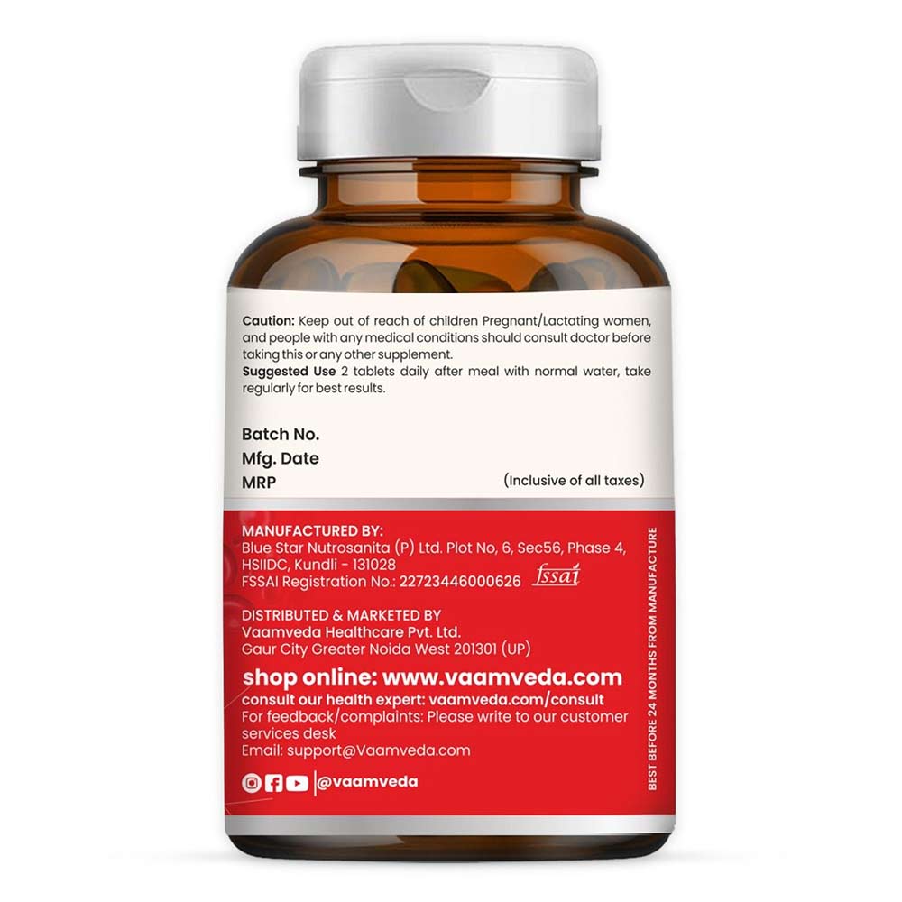 4 - Vaamveda Iron & Folic Acid,  Unflavoured  60 tablet(s) 