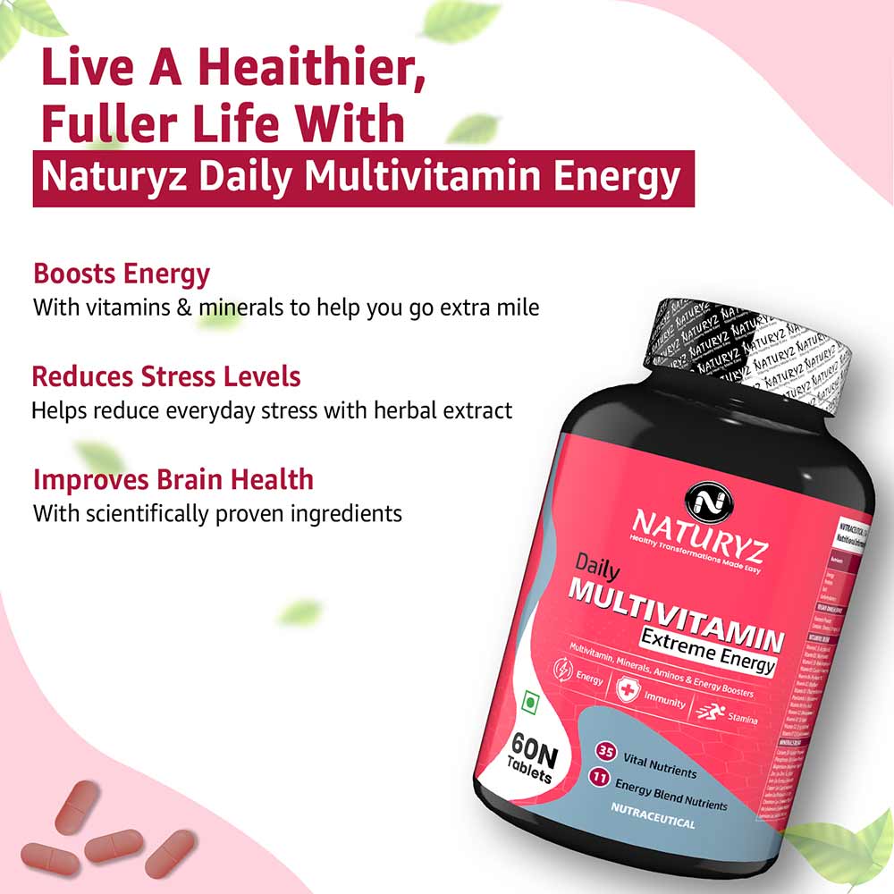8 - Naturyz Daily Multivitamin Extreme Energy,  60 tablet(s)  Unflavoured 