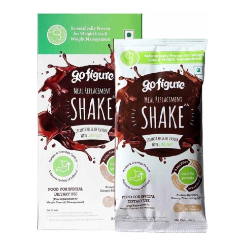 1 - GoFigure Meal Replacement Shake,  3 sachets/pack  Creamy Chocolate 