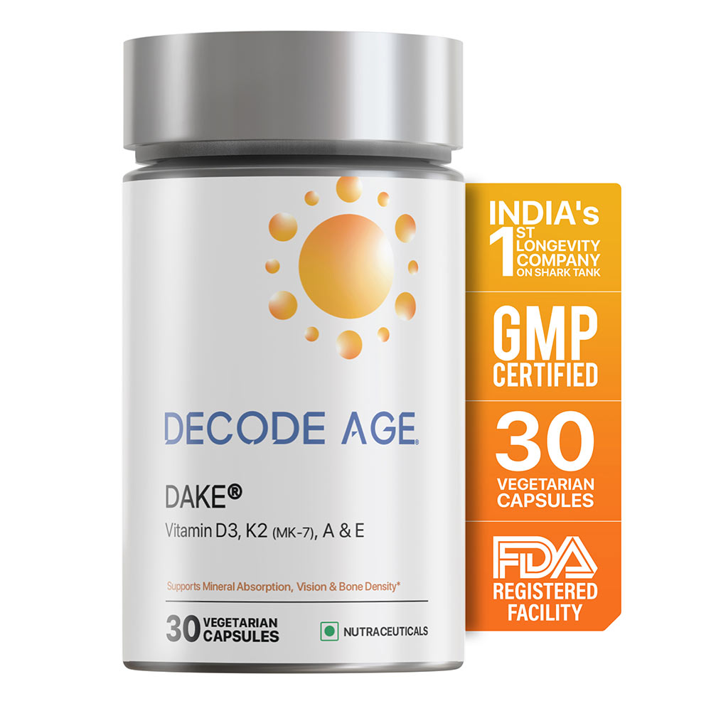 1 - Decode Age DAKE Vitamin D3, K2 (MK-7), A & E,  30 veggie capsule(s) 