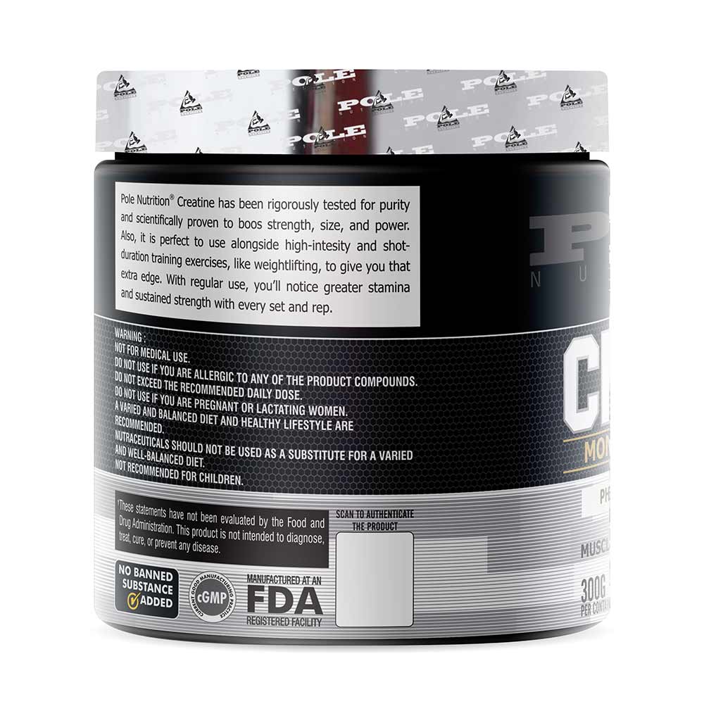 2 - Pole Nutrition Creatine Monohydrate,  Unflavoured  0.66 lb 