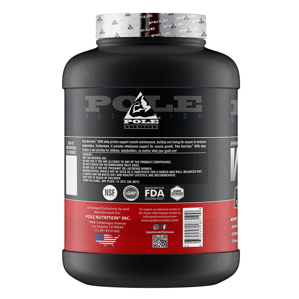 2 - Pole Nutrition 100% Whey Protein,  5 lb  Double Rich Chocolate 