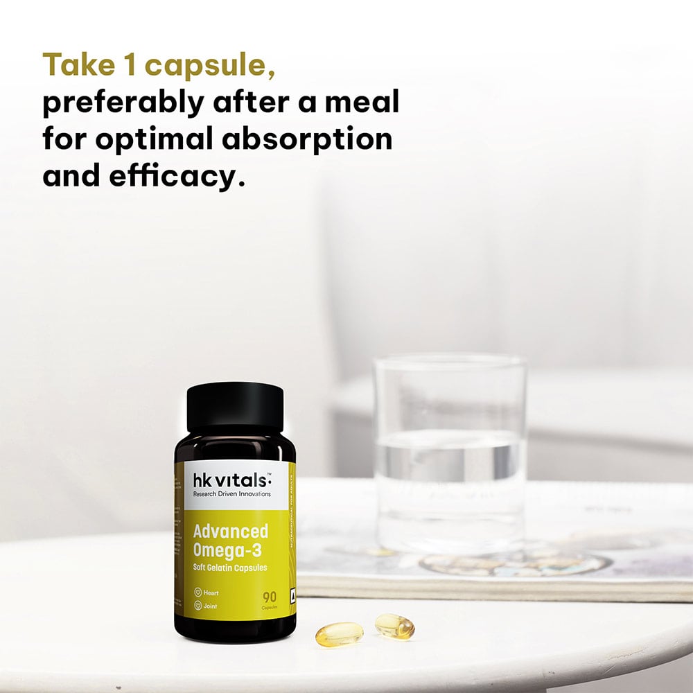 7 - HK Vitals Advanced Omega-3 with 360mg EPA & 240mg DHA,  90 capsules