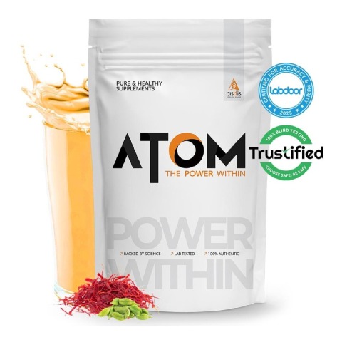 1 - AS-IT-IS Nutrition ATOM Whey Protein with Enzymes,  2.2 lb  Kesar Elaichi 