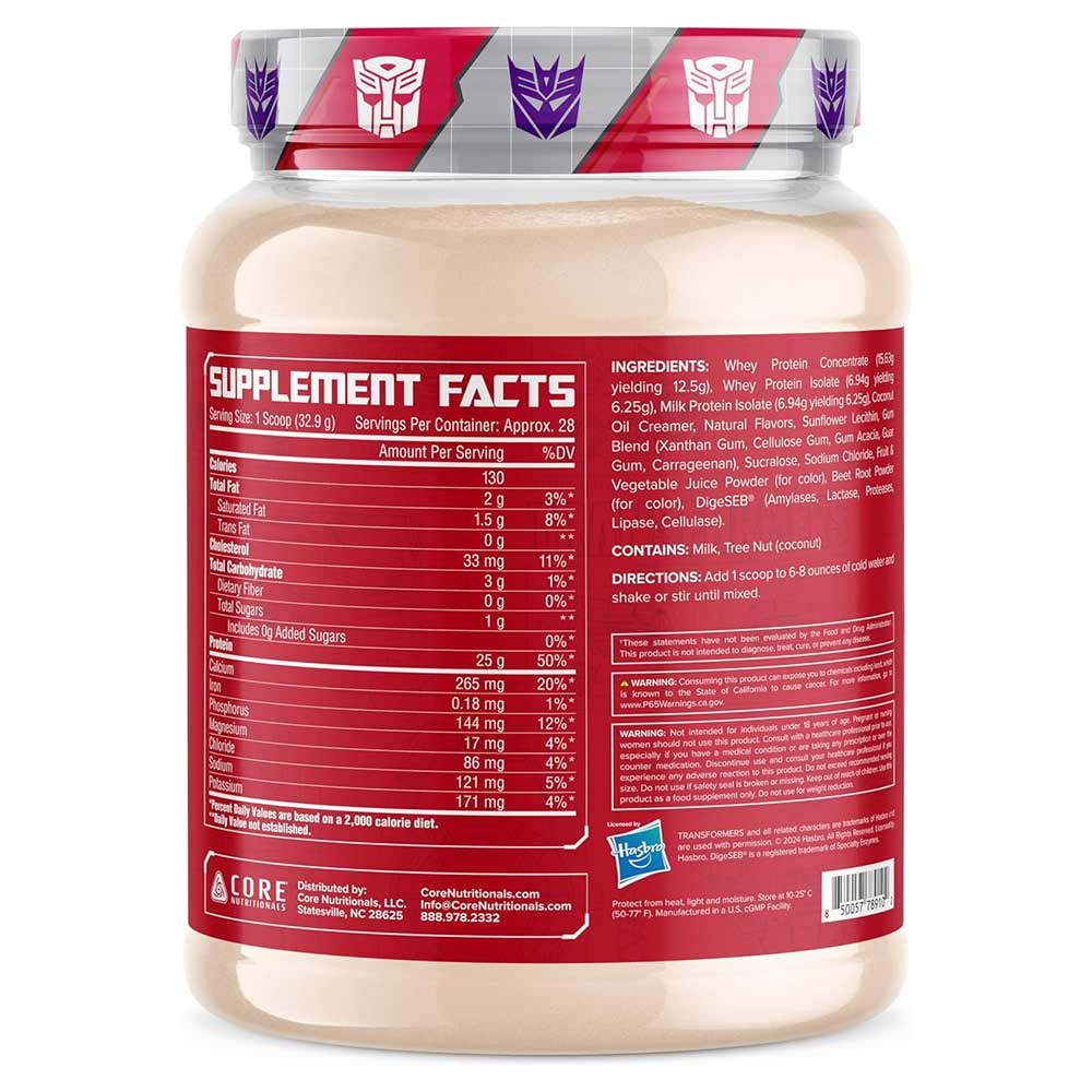 3 - Core Nutritionals Transformers Protron Protein Blend,  1.99 lb  Mixed Berry Cheesecake 