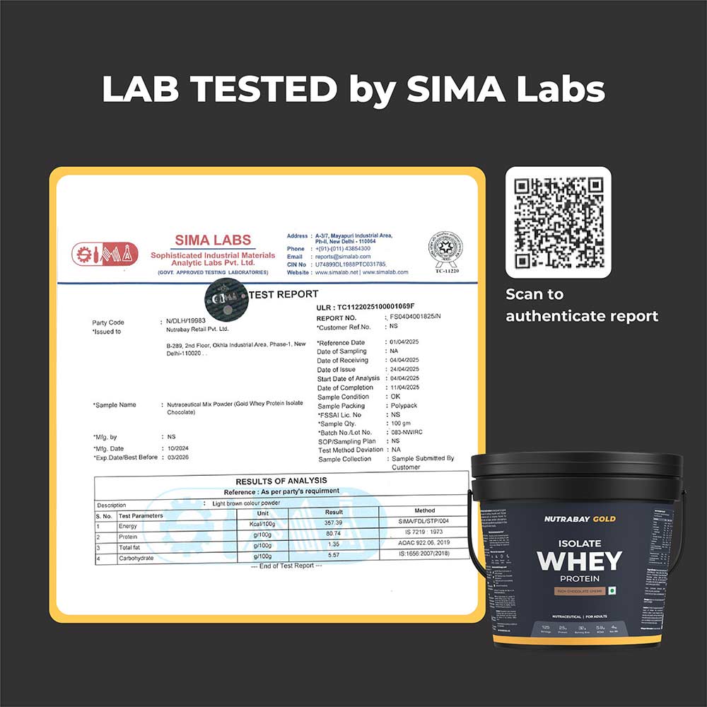 Nutrabay Gold Isolate Whey Protein,  8.8 lb  Rich Chocolate Creme 