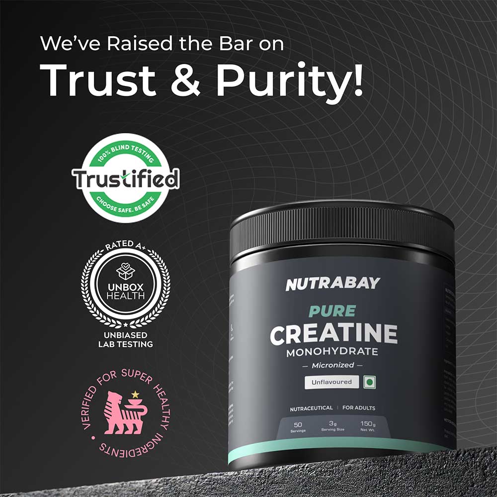 Nutrabay Pure Creatine Monohydrate Amino Acid,  Unflavoured  0.33 lb 