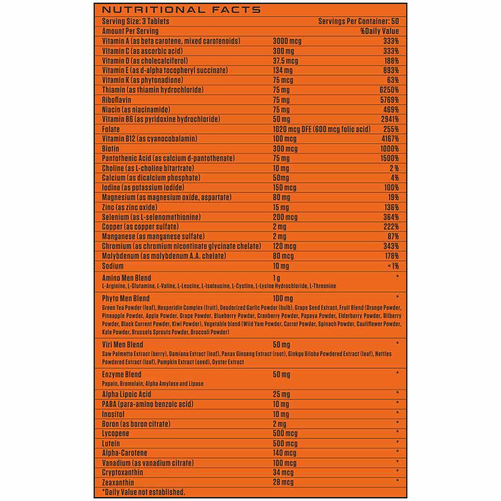 3 - Flex Wheeler Nutrition Active Men Multi Vitamin,  150 tablet(s)  Unflavoured 