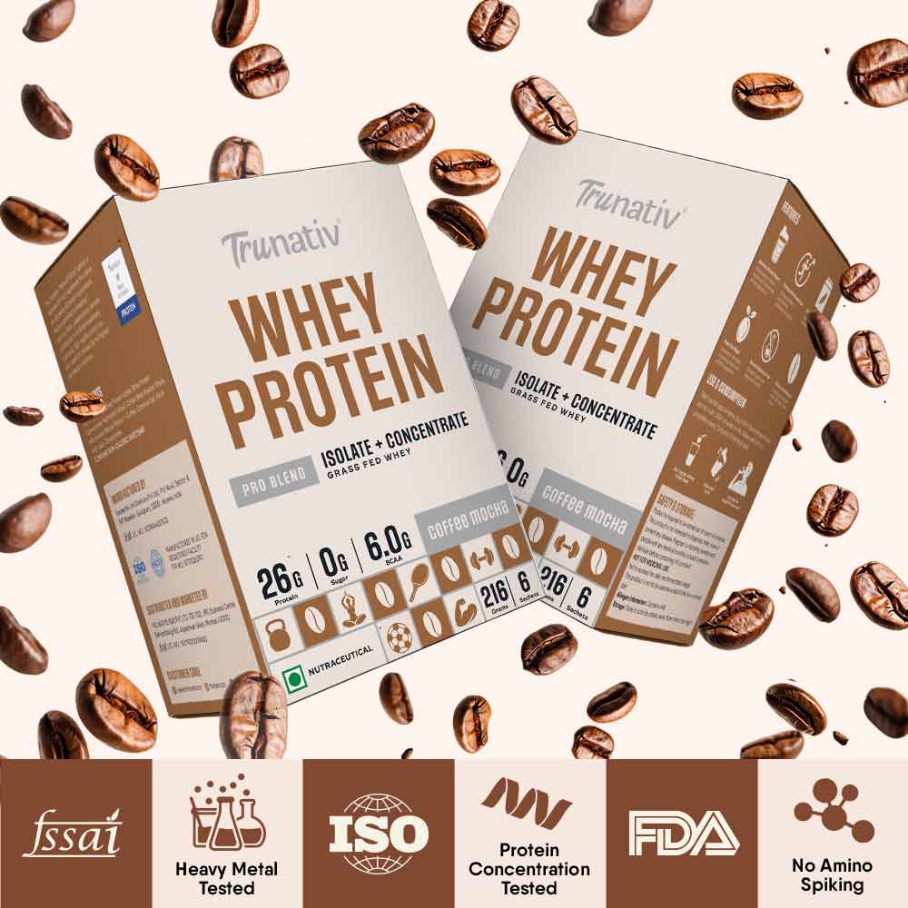 8 - TruNativ Pro Blend Whey Protein,  6 sachets/pack  Coffee Mocha 