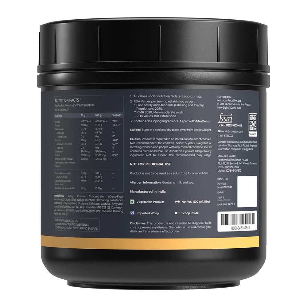 1 - Nutrabay Gold Concentrate Whey Protein,  1.1 lb  Rich Chocolate Creme 