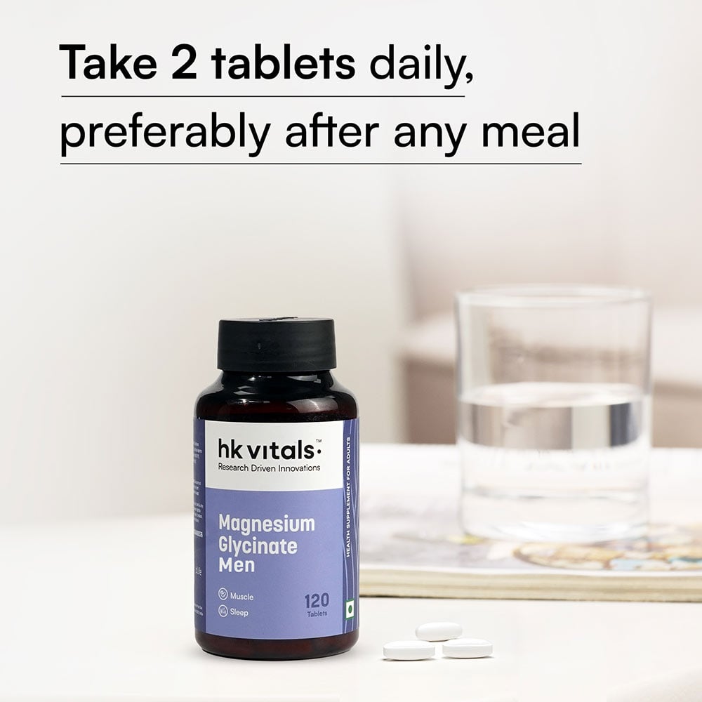 9 - HealthKart HK Vitals Magnesium Glycinate,  Unflavoured  120 tablet(s)