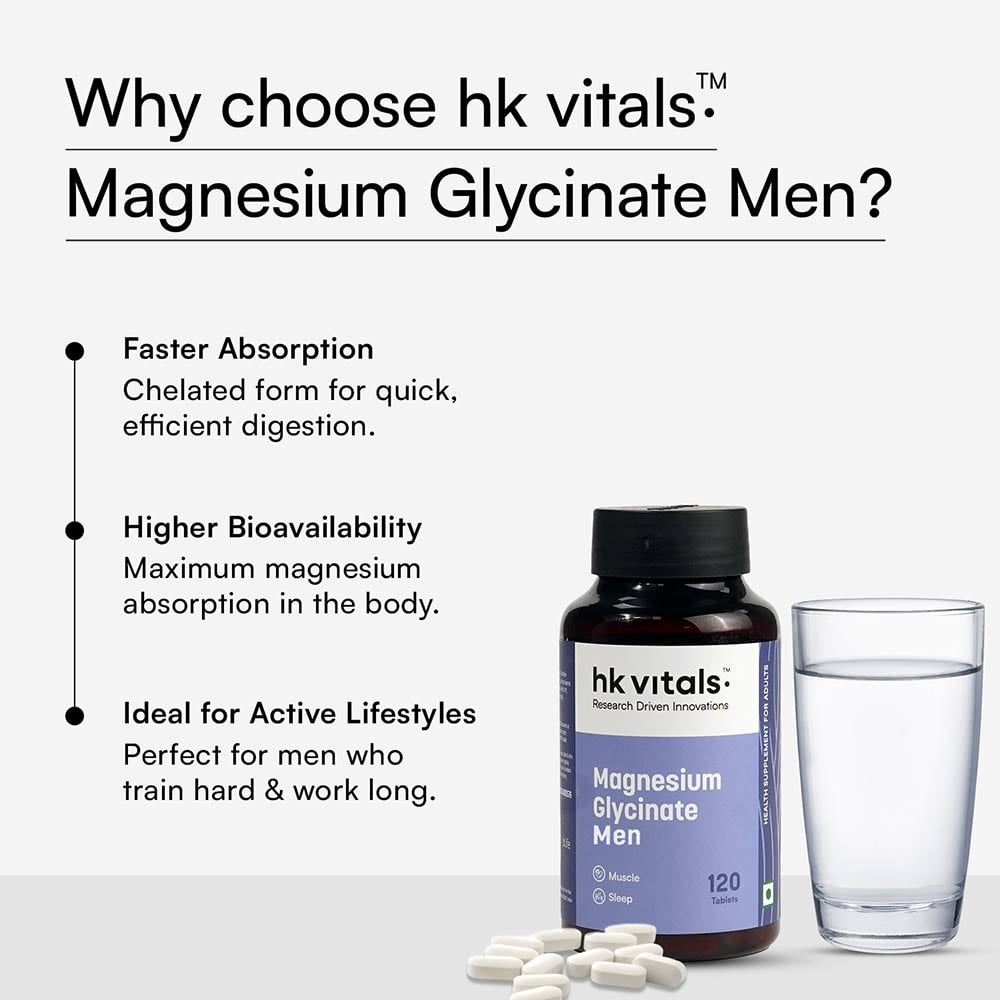 6 - HK Vitals Magnesium Glycinate, Men 120 tablet(s)