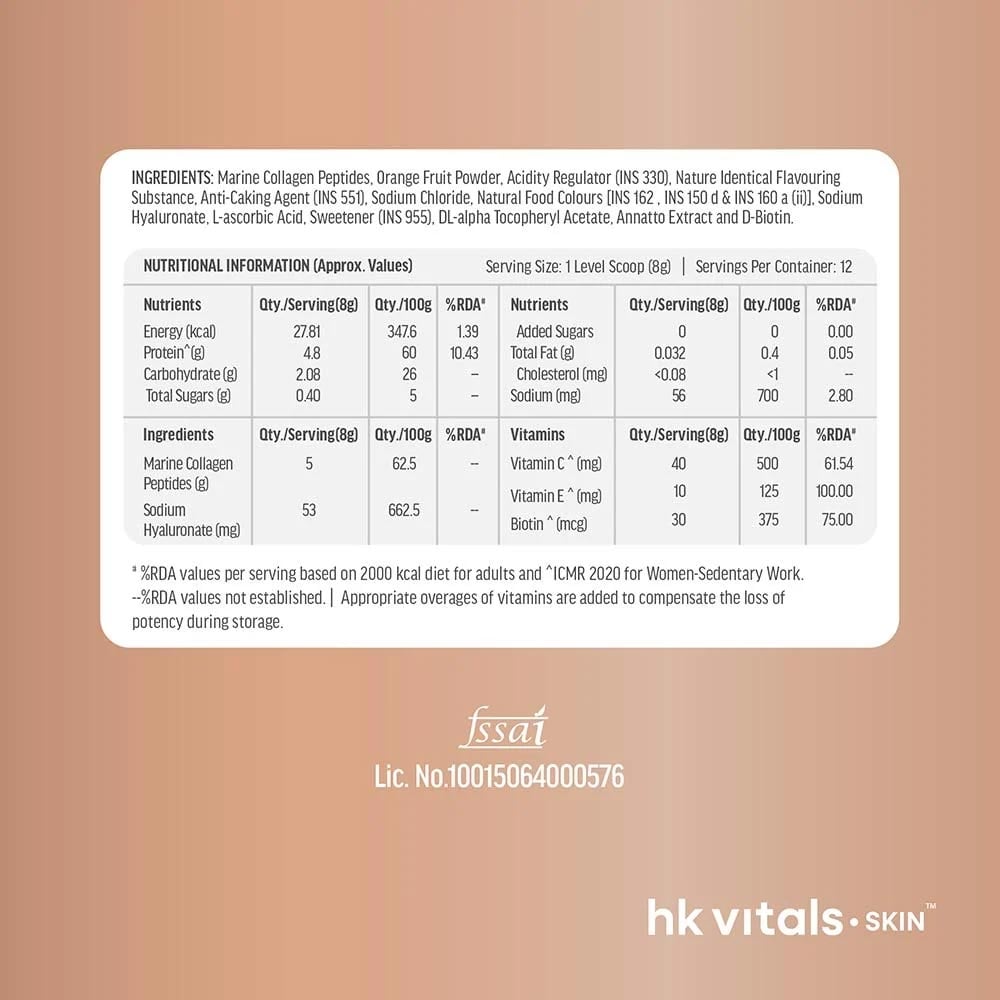 Healthkart HK Vitals Skin Radiance Collagen 100 g Orange and 10% Vitamin C 30 ml Face Serum