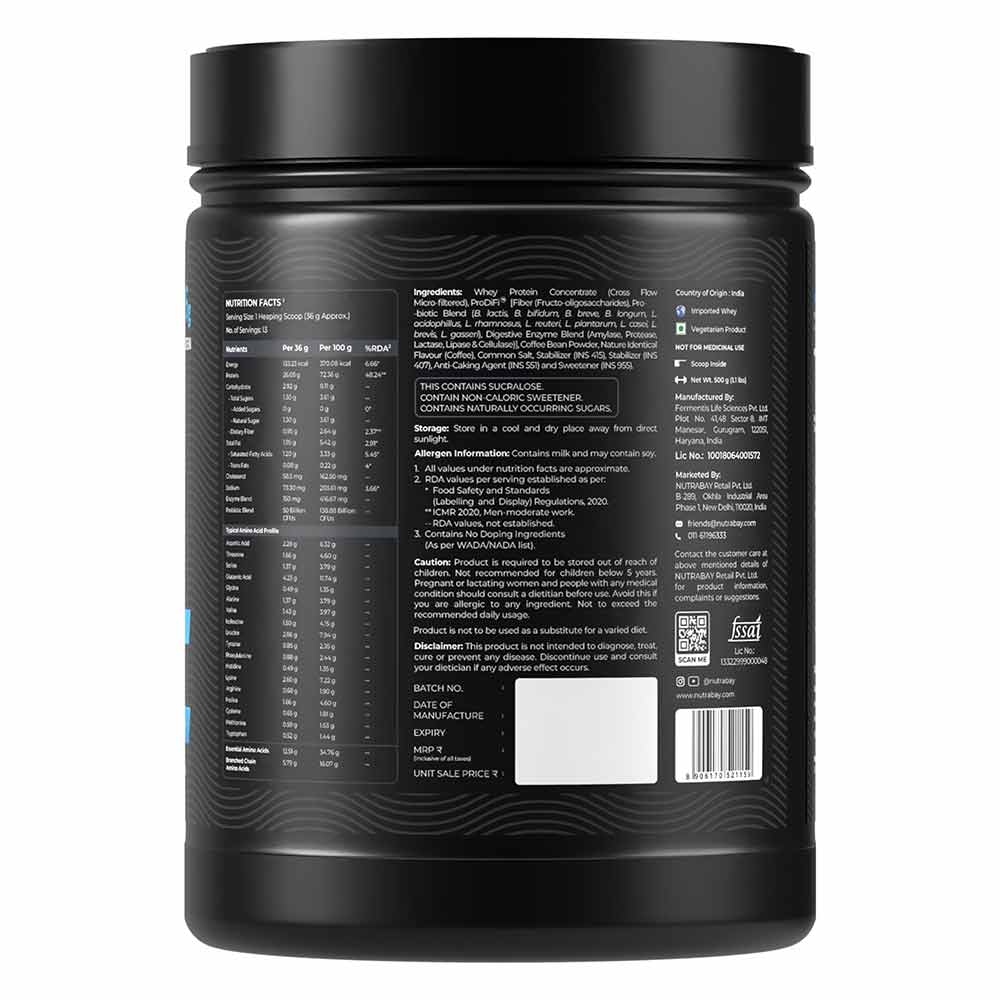 8 - Nutrabay BioAbsorb Whey Protein,  1.1 lb  Dalgona Coffee 