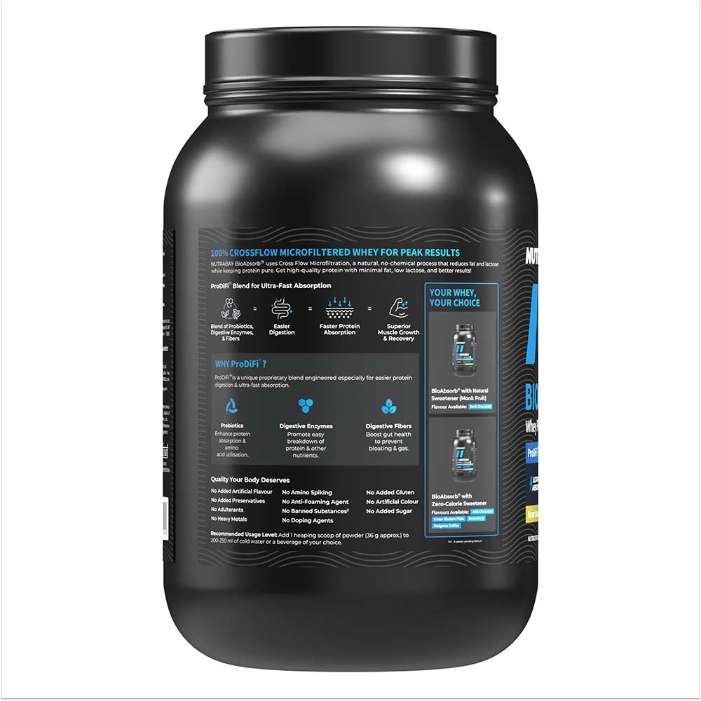 9 - Nutrabay BioAbsorb Whey Protein,  2.2 lb  Kesar Badam Pista 
