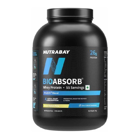 1 - Nutrabay BioAbsorb Whey Protein,  4.4 lb  Kesar Badam Pista 