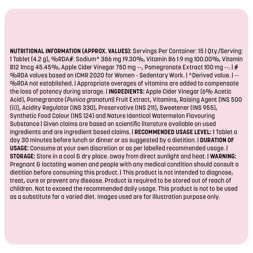 8 - HK Vitals ACV Effervescent 750 mg,  15 tablet(s)  Watermelon