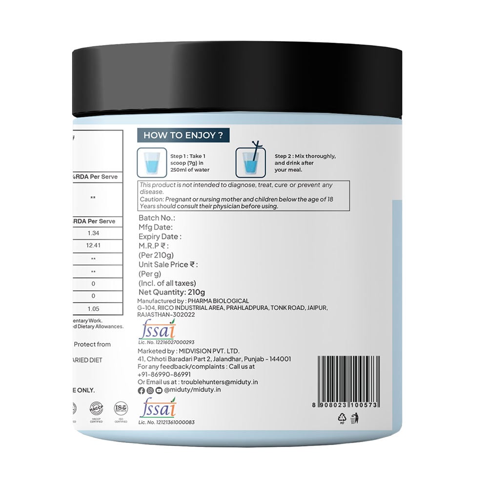 7 - Miduty Marine Collagen 4X,  210 g  Unflavoured 