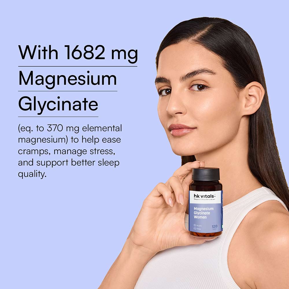 4 - HealthKart HK Vitals Magnesium Glycinate,  Unflavoured - Women  120 tablet(s)