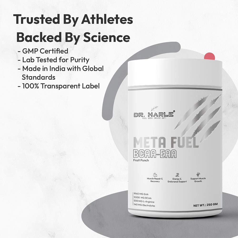 5 - DR. HARLE Meta Fuel BCAA-EAA,  0.55 lb  83 Servings  Fruit Punch 