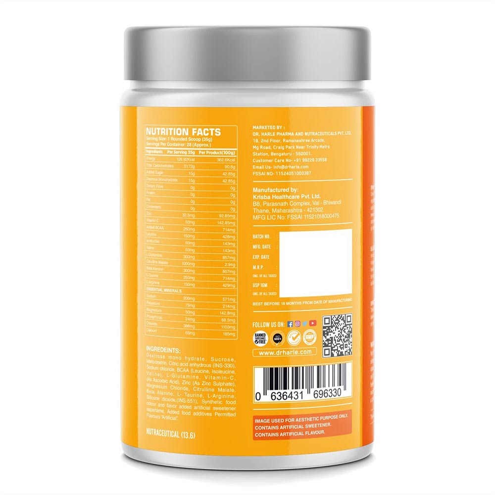 2 - DR. HARLE Ionix Isotonic Energy Drink,  2.2 lb  Orange 