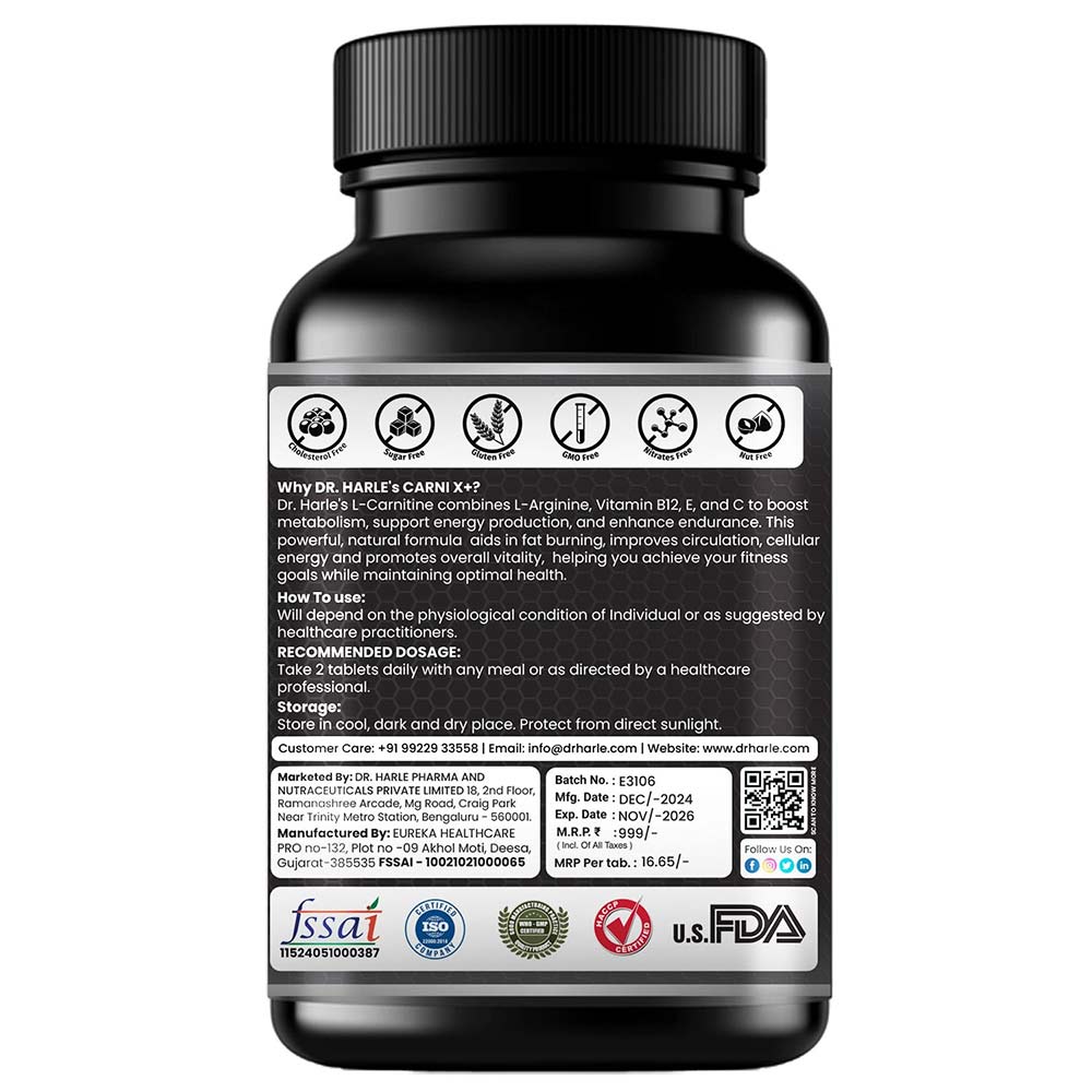 2 - DR. HARLE Carni X+,  60 tablet(s)  Unflavoured 