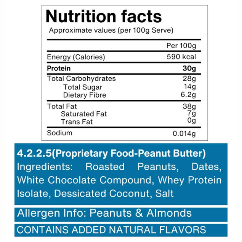 3 - Chase Protein Peanut Butter with Isolate Whey,  400 g  Cookies & Cream with Cookie Chunks 