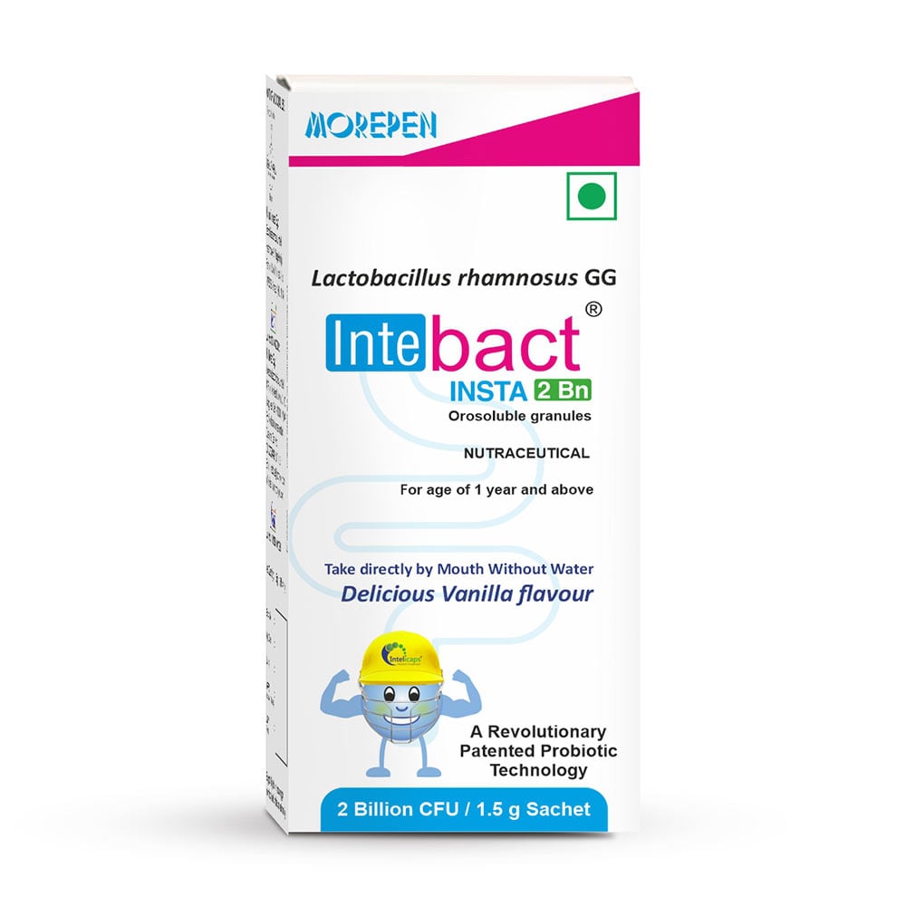 2 - Dr. Morepen Intebact Insta 5 Bn,  6 sachets/pack  Vanilla (Pack of 2) 