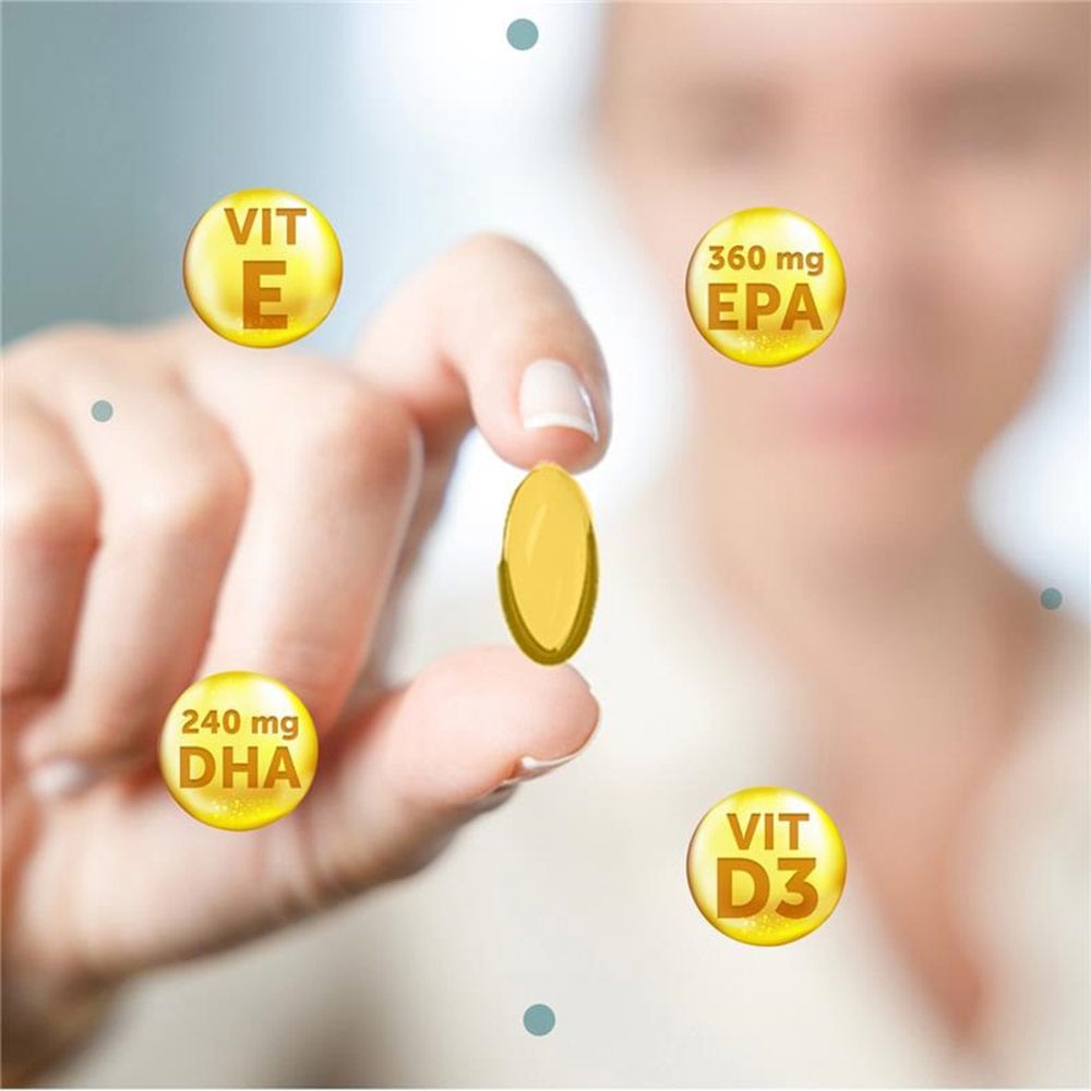 5 - Neuherbs Mini Deep-Sea Fish Oil 1000mg for Heart & Bone Lemon Flavour,  20 softgels 