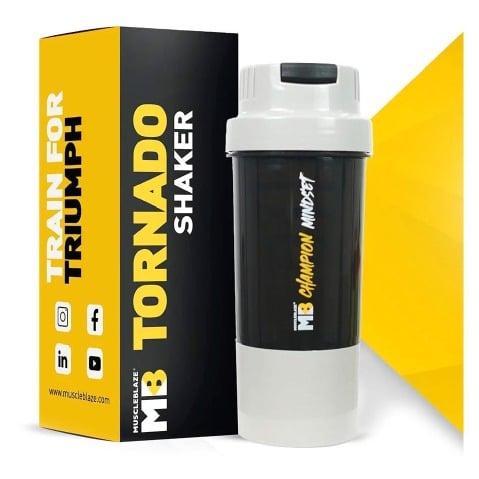 MuscleBlaze Tornado Shaker,  Grey  500 ml 