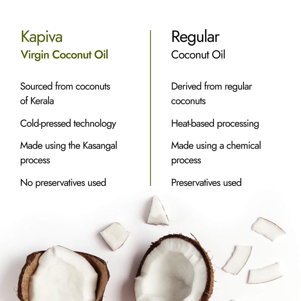 6 - Kapiva Virgin Coconut Oil (Cold-Pressed For Maximum Nutrition),  0.5 L 