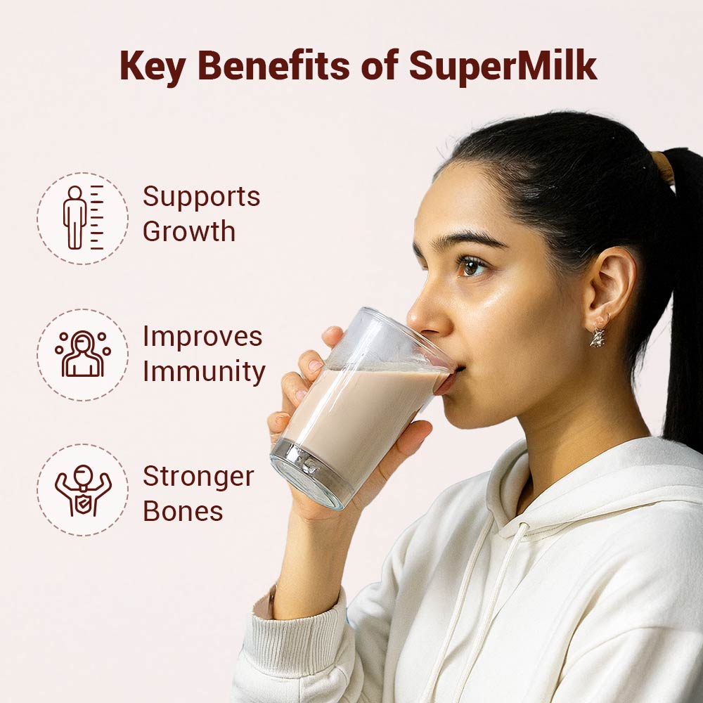 3 - Supermilk Height+ for Girl 13+ years,  400 g  Cafe Mocha  13+ Yrs  Girl  Height+