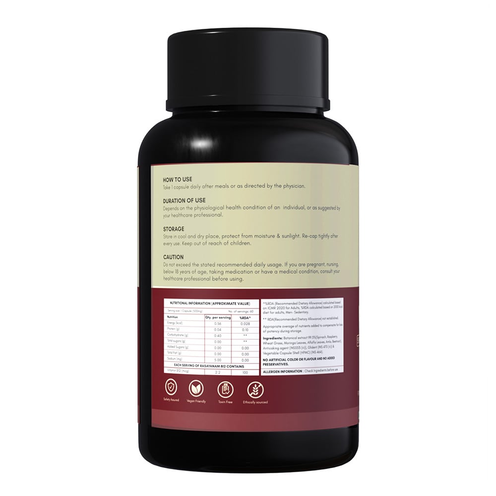 11 - Rasayanam Plant Based Vitamin B12,  120 capsules  Unflavoured 