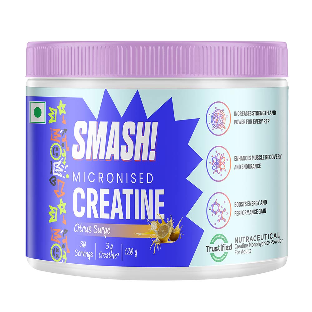 3 - Smash Micronised Creatine Monohydrate,  Citrus Surge  0.265 lb 