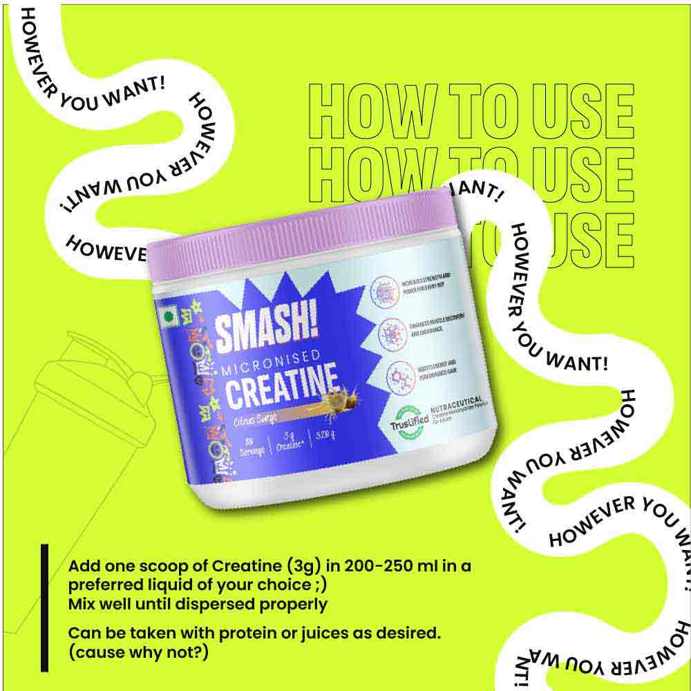 40 - Smash Micronised Creatine Monohydrate,  Citrus Surge  0.71 lb