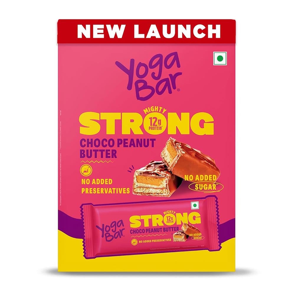 1 - Yogabar Strong 12g Protein Bar,  6 bar(s)  Choco Peanut Butter 