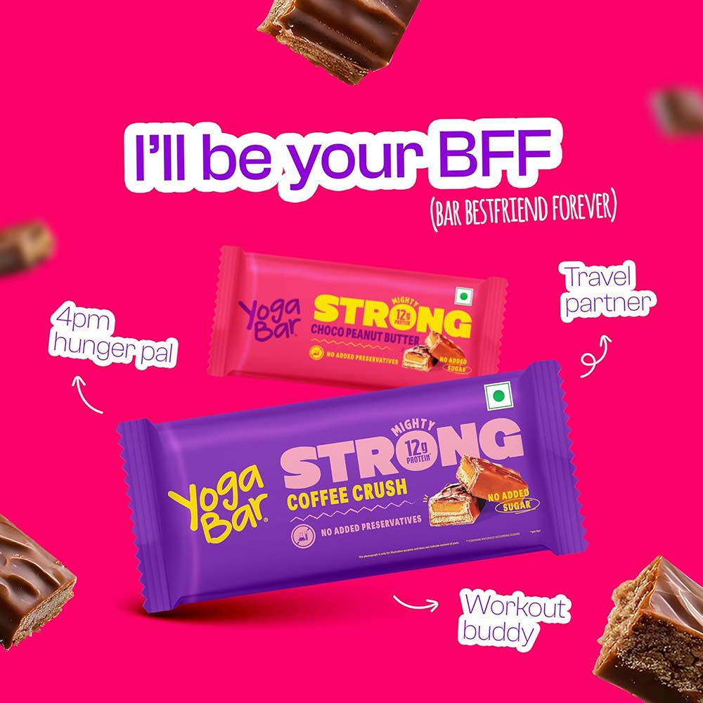 7 - Yogabar Strong 12g Protein Bar,  6 bar(s)  Coffee Crush 