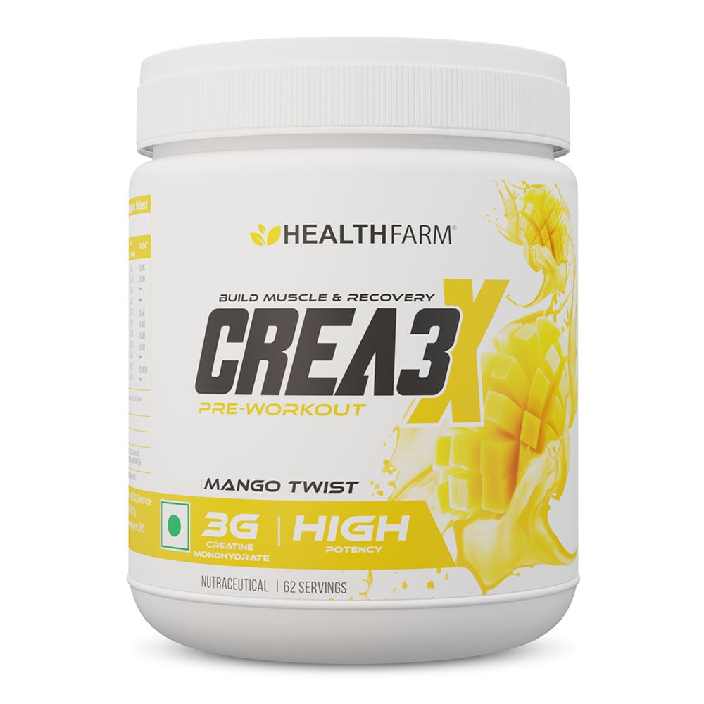 1 - Healthfarm Crea3x Pre-Workout,  Mango Twist  0.55 lb 